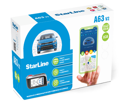 Автосигнализация StarLine A63 V2 2СAN+2LIN ECO (без S20.3)