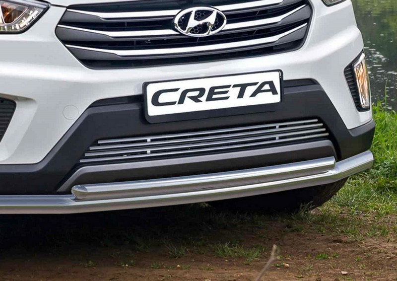 Решетка радиатора d10 (2 части) RIVAL на Hyundai Creta 2016 - 2017 (Арт. G.2310.001)