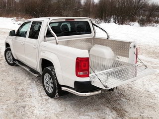 Дуги пикапа, защита кузова 75х42 мм (на кузов) для VOLKSWAGEN AMAROK 2016 - г.в. от ТСС (Арт. VWAMAR17-21)