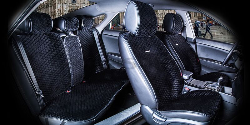 Комплект Накидок Carfashion для автомобиля "CITY PLUS" черный/черный