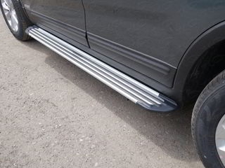 Пороги алюминиевые Slim Line Silver 1720 мм KIA SORENTO 2012 -  г.в. от ТСС (Арт. KIASOR12-20S)
