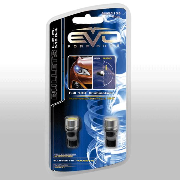 LED Лампа светодиодная EVO - T10/4шт 5мм - Красный/2шт комплект