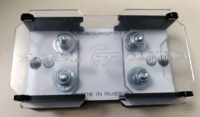 Держатель предохранителя Global Tuning ANL 2-канальный серебро
