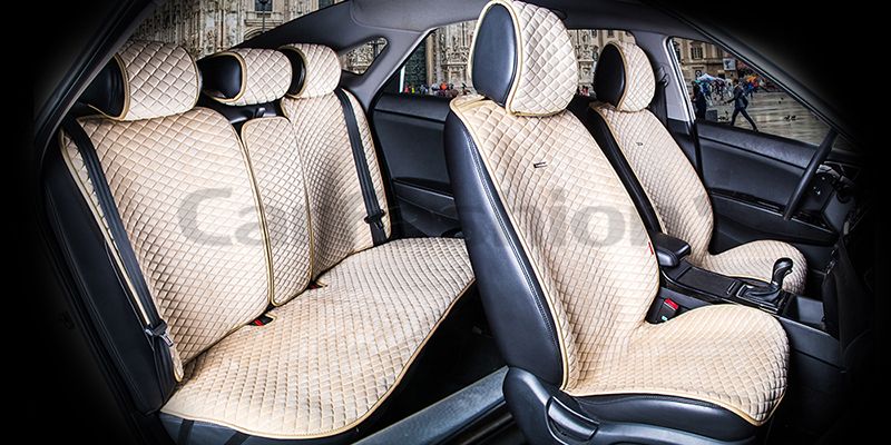 Комплект Накидок Carfashion для автомобиля "CITY PLUS" бежевый/бежевый