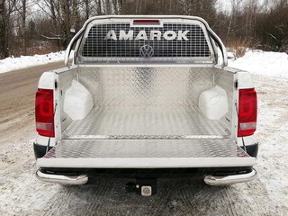 Дуги кузова пикапа и защита заднего стекла 75х42 мм (на кузов) для VOLKSWAGEN AMAROK 2016 - г.в. от ТСС (Арт. VWAMAR17-22)