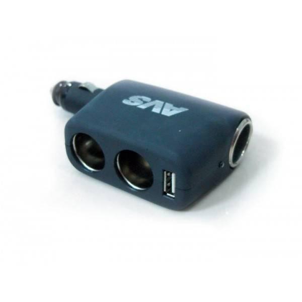 Разветвитель прикуривателя 12/24 (на 3 выхода+USB) CS311U