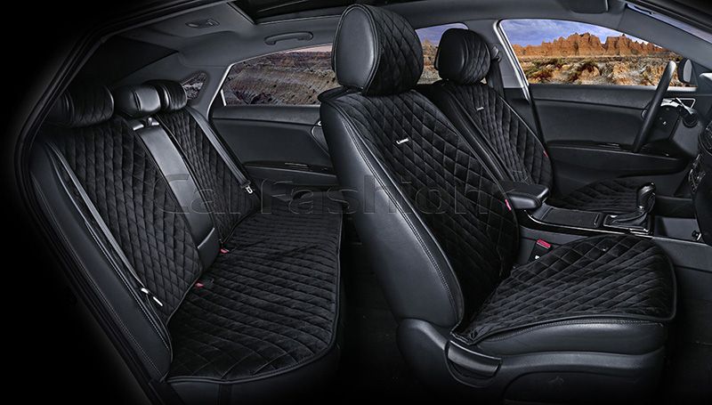 Комплект Накидок Carfashion для автомобиля "CALIFORNIA PLUS" черный/черный/черный