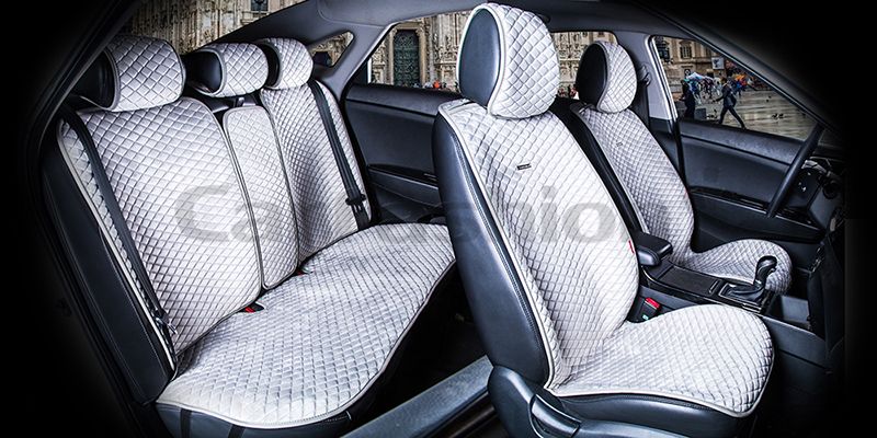 Комплект Накидок Carfashion для автомобиля "CITY PLUS" серый/серый